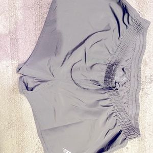 Grey adidas running shorts, size large very lightweight flexible and breathable